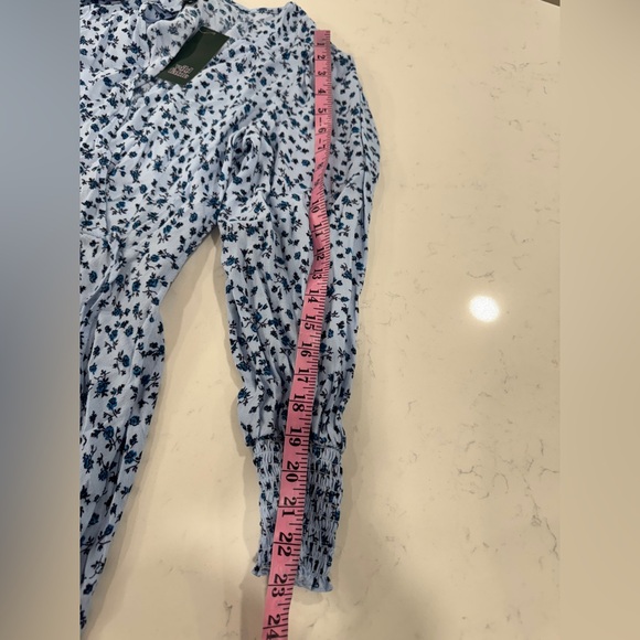 Wild Fable Light Blue Floral Long Sleeve Dress - Picture 9 of 10
